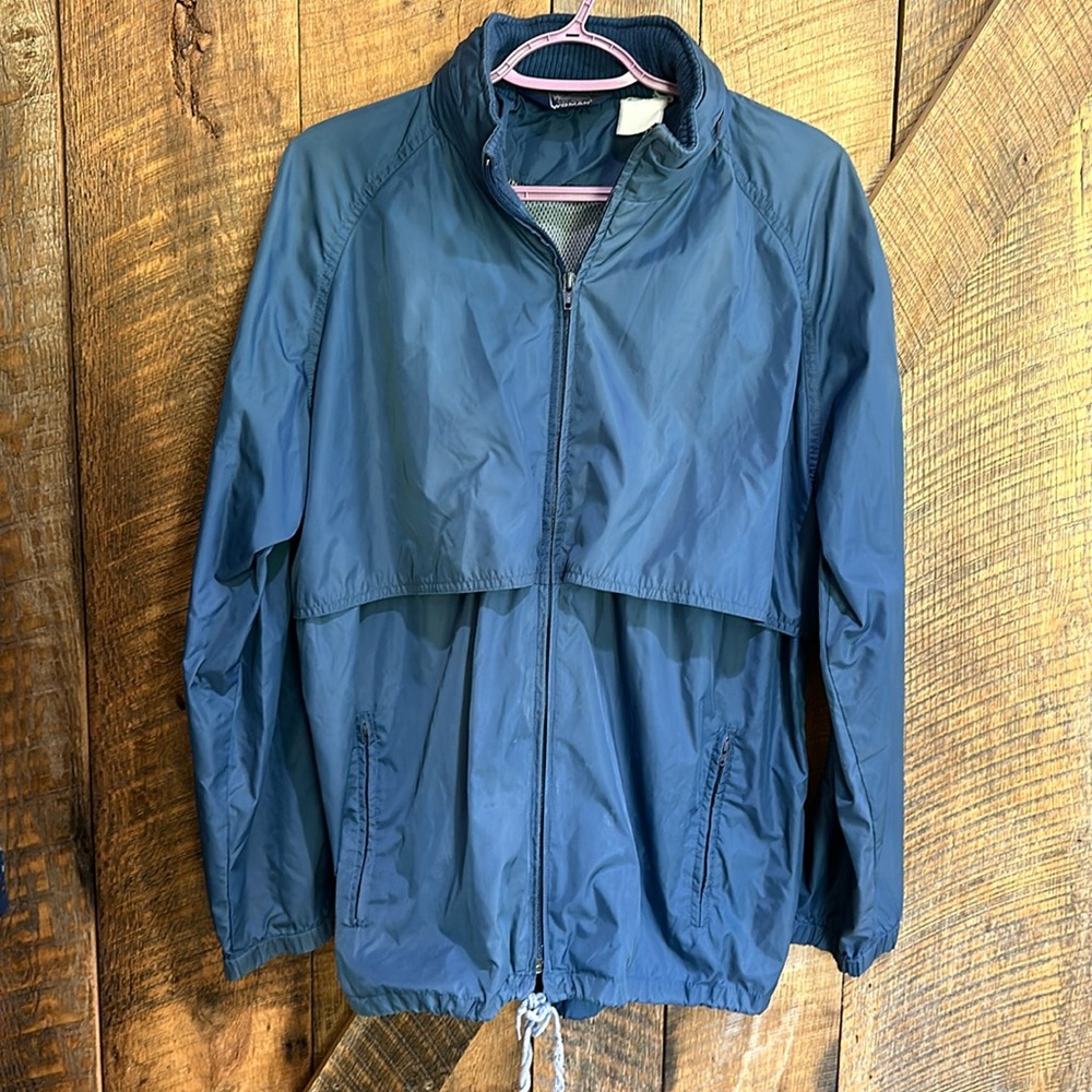 Vintage Woolrich The Teton Jacket Women’s Blue Nylon Packable Hood Size Large